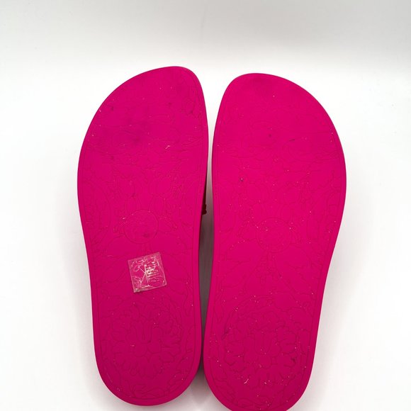 Women's Versace Barocco Palazzo Medusa Head Fuchsia Color Slides - Picture 10 of 15